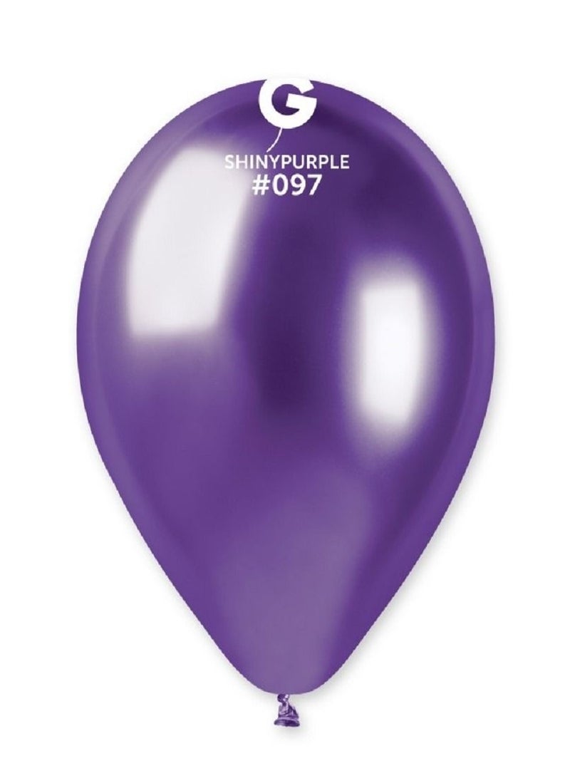 Gemar 13" Shiny Purple Latex Balloon 50Ct