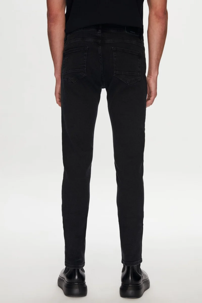 Tween Super Slim Fit Black Denim Cotton Lycra Denim Trousers 1TCJ39600952M