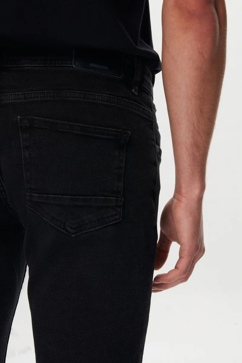 Tween Super Slim Fit Black Denim Cotton Lycra Denim Trousers 1TCJ39600952M