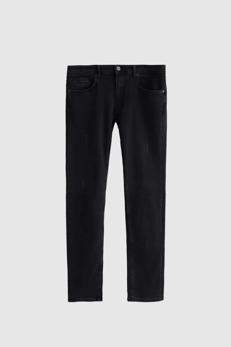 Tween Super Slim Fit Black Denim Cotton Lycra Denim Trousers 1TCJ39600952M