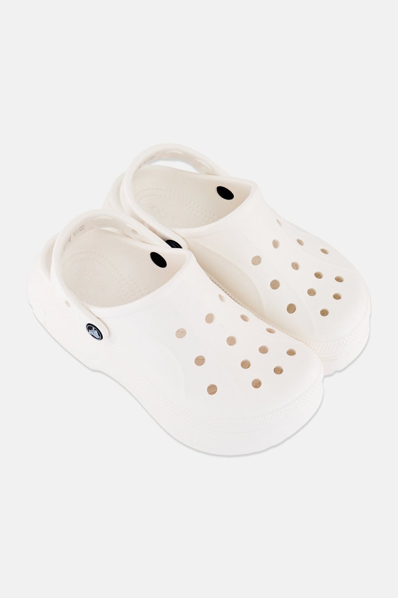 crocs Women Brand Logo Slingback Clogs, White - Image 3