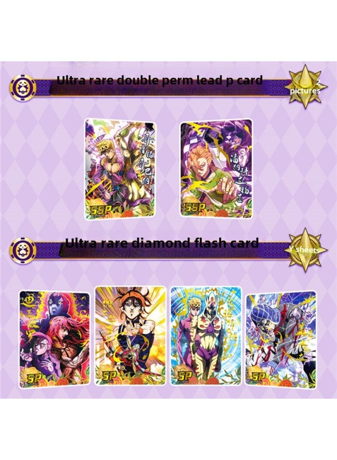 Little Dinosaur JOJO's Wonderful Adventure Card Gold Wind Card Diamond Flash SSP Bronzing Anime Collection Flash Card-Colour:Jika Jojo Comes In A Box Of 13 Packs Of 25 Thick Cards  - Image 5