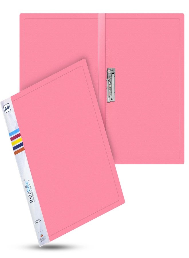 Shuban 2 Pcs Durable Plastic Punchless Clip File with Transparent Pocket for Office and Home, Ideal for A4 Size Paper/Document - (Assorted Color) - Image 4