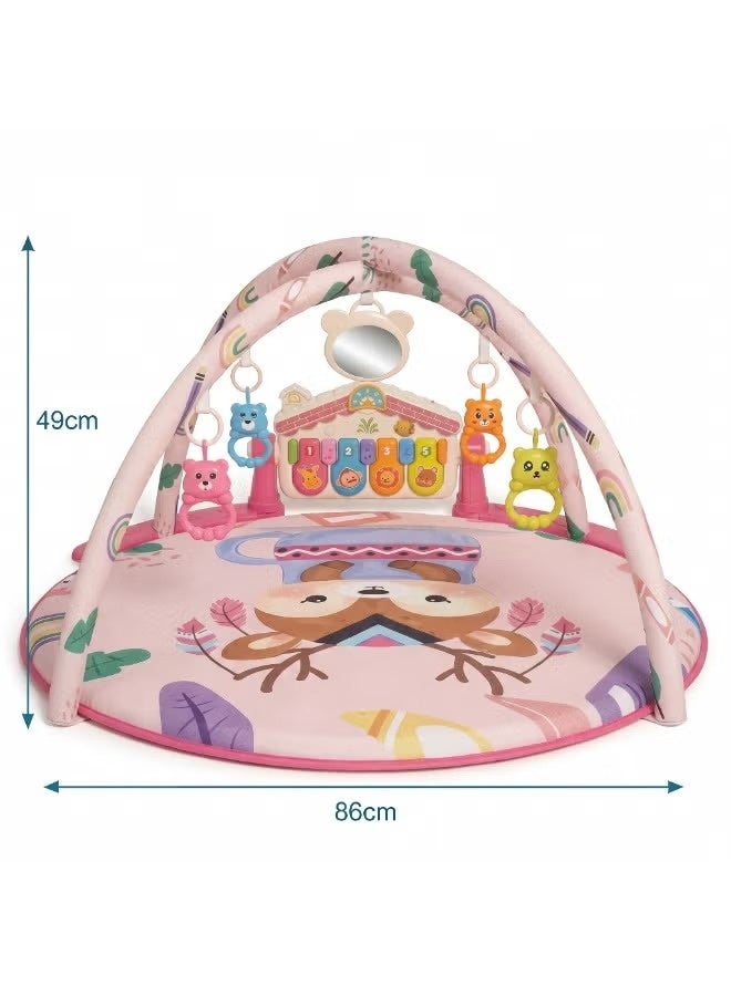 Baby Activity Play Mat with Piano Gym and Hanging Toys - Image 2