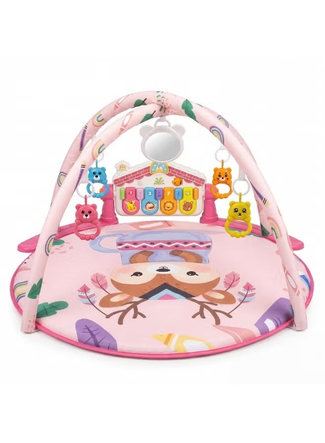 Baby Activity Play Mat with Piano Gym and Hanging Toys - Image 3