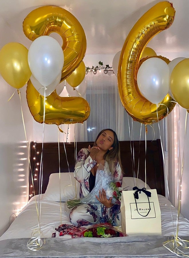 IWERP Gold 6 Balloon, Number Balloon 40 Inch, Gold and Black Party Supplies 6th Balloons for Birthday, 6 Birthday Balloon, Number 6 Balloon - Image 3