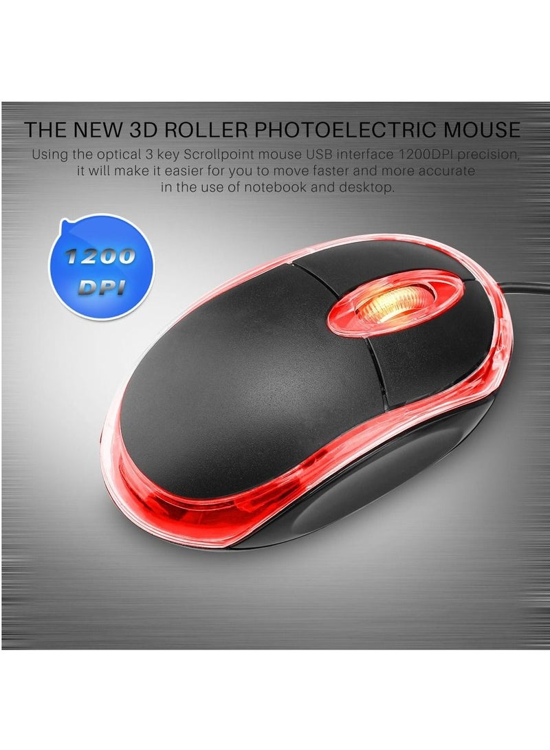 هينغ ماوس بصري USB سلكي ثلاثي الأبعاد مع حصيرة لوحة ماوس مريحة مضادة للانزلاق مع مسند جل إسفنجي لدعم المعصم لأجهزة الكمبيوتر المحمول والكمبيوتر المكتبي - Image 5