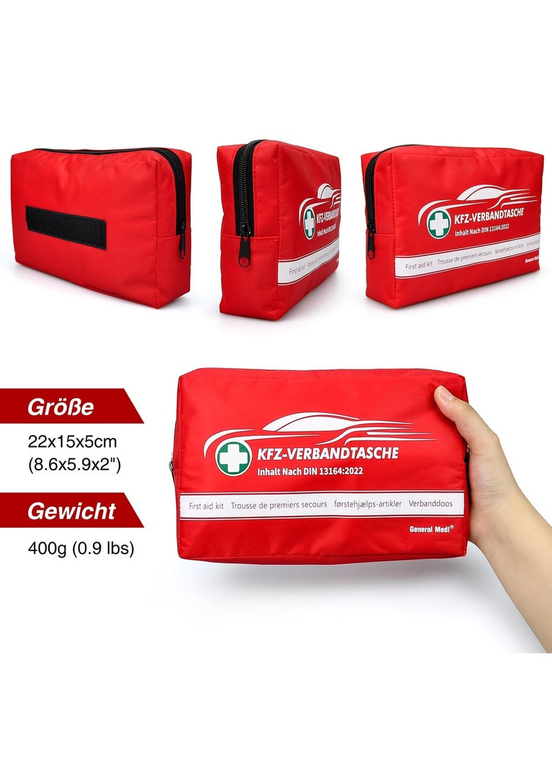 General Medi First Aid Kit, DIN 13164, Contains Premium Medical Supplies for Car Travel, Home, Office, Vehicle, Camping, Workplace & Outdoor  - Image 2