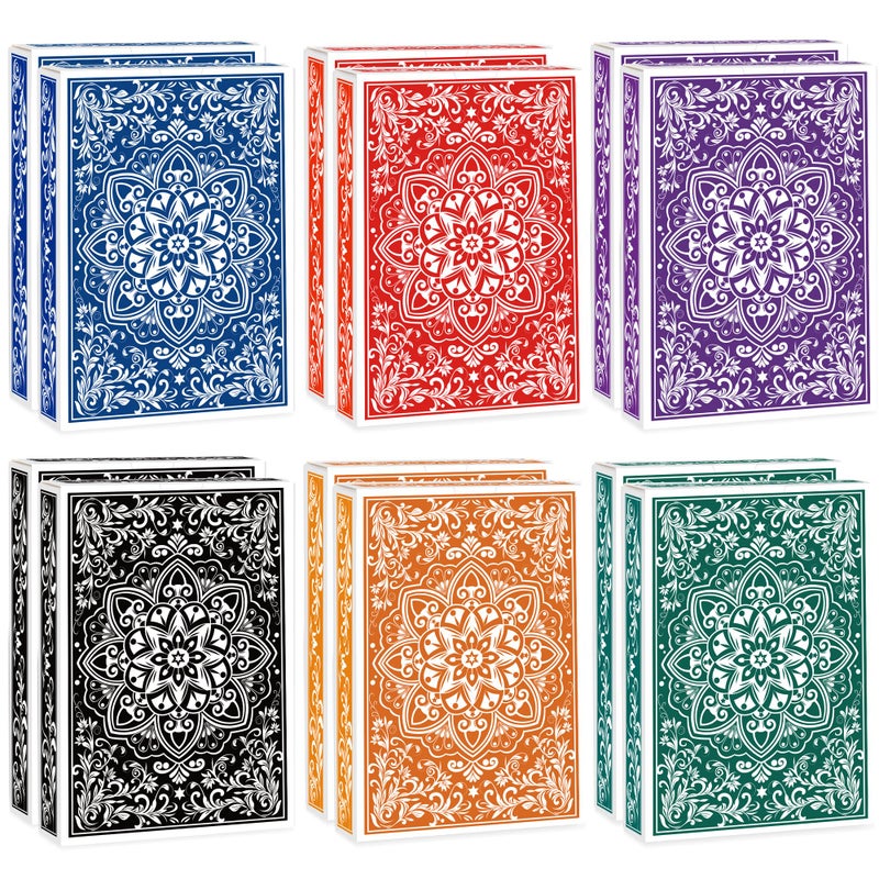 Wkchxd Playing Cards 12 Pack12 Decks of Cards Bulk Jumbo Poker Size Card Large Print Playing Cards for Adults Seniors 6 Colors Fun Poker Card for Party Supplies Family Game Night Camping Travel Games - Image 3