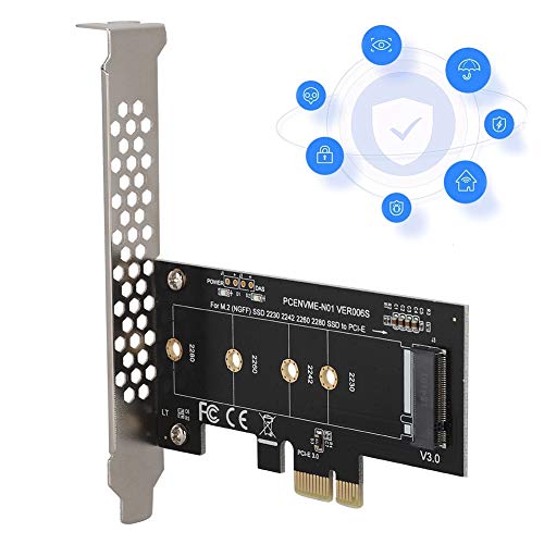 Tangxi M.2 PCIe PCI E Adapter, M.2 to PCI E3.0 X1 Expansion Card,M2 SSD NGFF NVME (m Key) to PCIe 3.0 x 1 Adapter with Low Bracket for Desktop PCI Express Slot - Image 1