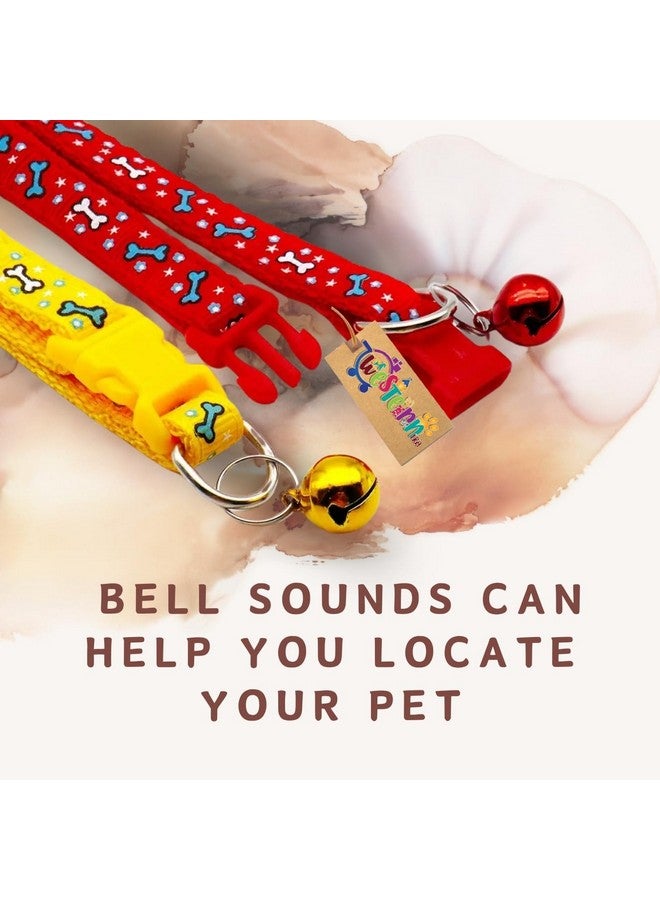 Western Era Dog Bone Print Collar Bell is a Fashionable and Secure Accessory Designed for Your Beloved Furry Companion. This Stylish pet Accessory Features a Trendy Bone Print ensuring Safety. - Image 2