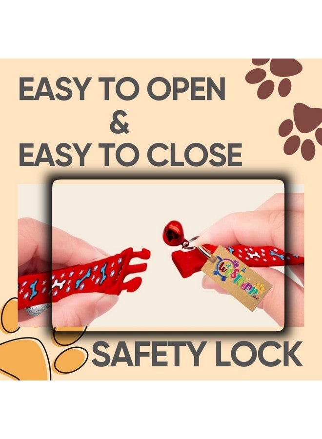 Western Era Dog Bone Print Collar Bell is a Fashionable and Secure Accessory Designed for Your Beloved Furry Companion. This Stylish pet Accessory Features a Trendy Bone Print ensuring Safety. - Image 3
