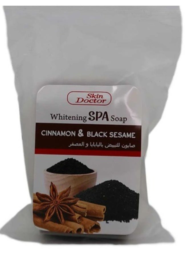 Skin Doctor Cinnamon & Black Sesame Whitening SPA Soap 100g – Brightening & Nourishing Care - Image 1