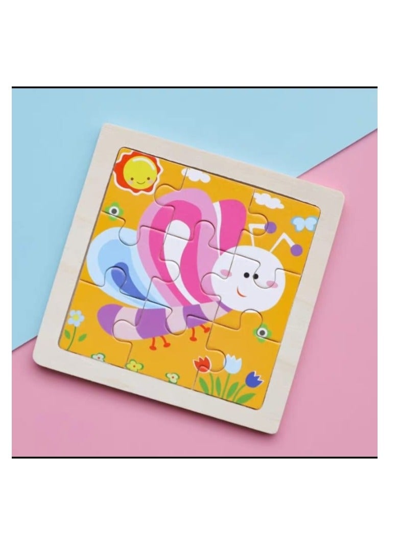 Wooden Jigsaw Puzzle Set for Toddlers and Kids Pack of Insects Theme Puzzles Educational Learning Toys for Early Childhood Development - Image 4