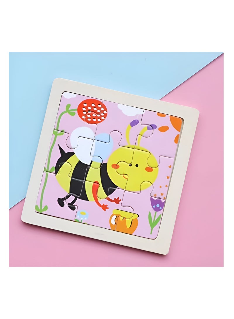 Wooden Jigsaw Puzzle Set for Toddlers and Kids Pack of Insects Theme Puzzles Educational Learning Toys for Early Childhood Development - Image 3