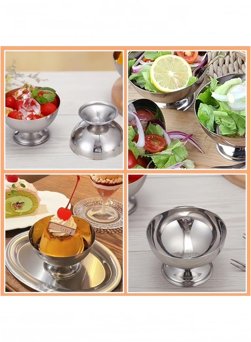 أنغولا باندا وعاء حلوى متعدد الاستخدام من الستانلس ستيل – كوب أنيق للآيس كريم والفواكه، مثالي للشاي بعد الظهر، البودينغ، الوجبات الخفيفة والمزيد | مقاوم للصدأ، سهل التنظيف، مثالي لجميع الفصول والمناسبات - Image 3