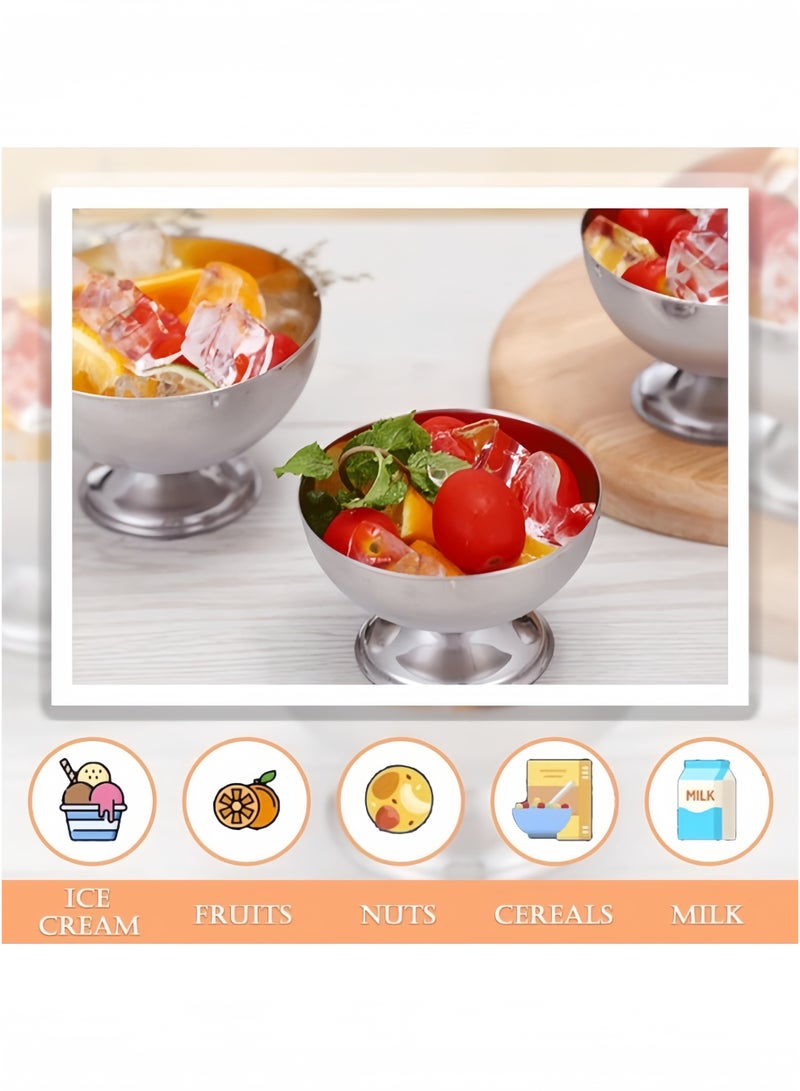 أنغولا باندا وعاء حلوى متعدد الاستخدام من الستانلس ستيل – كوب أنيق للآيس كريم والفواكه، مثالي للشاي بعد الظهر، البودينغ، الوجبات الخفيفة والمزيد | مقاوم للصدأ، سهل التنظيف، مثالي لجميع الفصول والمناسبات - Image 2