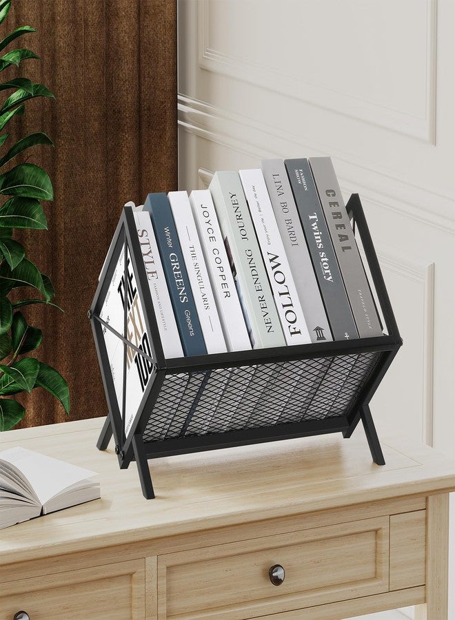 YINMIT Vinyl Record Storage Holder - 80-100 LP Vinyl Organizer, Metal Record Display Rack, Quick Assembly Album Storage for Books, Black - Image 4