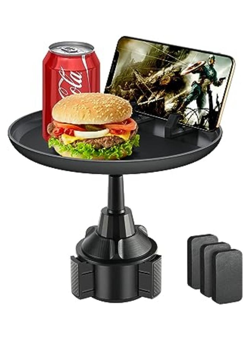 Dreamzon Cup Holder Tray for Car - Enjoy Your Meal and Stay Organized - Adjustable Car Tray Table with Surface, Phone Slot, and 360° Swivel Arm - Car Food Table for Cup Holders Wide  - Image 1
