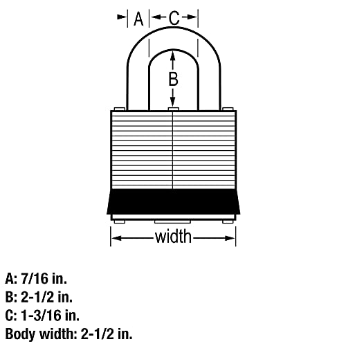 Master Lock قفل خارجي من الفولاذ المقاوم للصدأ Master Lock 15SSTLJ مع مفتاح، عبوة 2 قفل متطابق المفتاح - Image 3