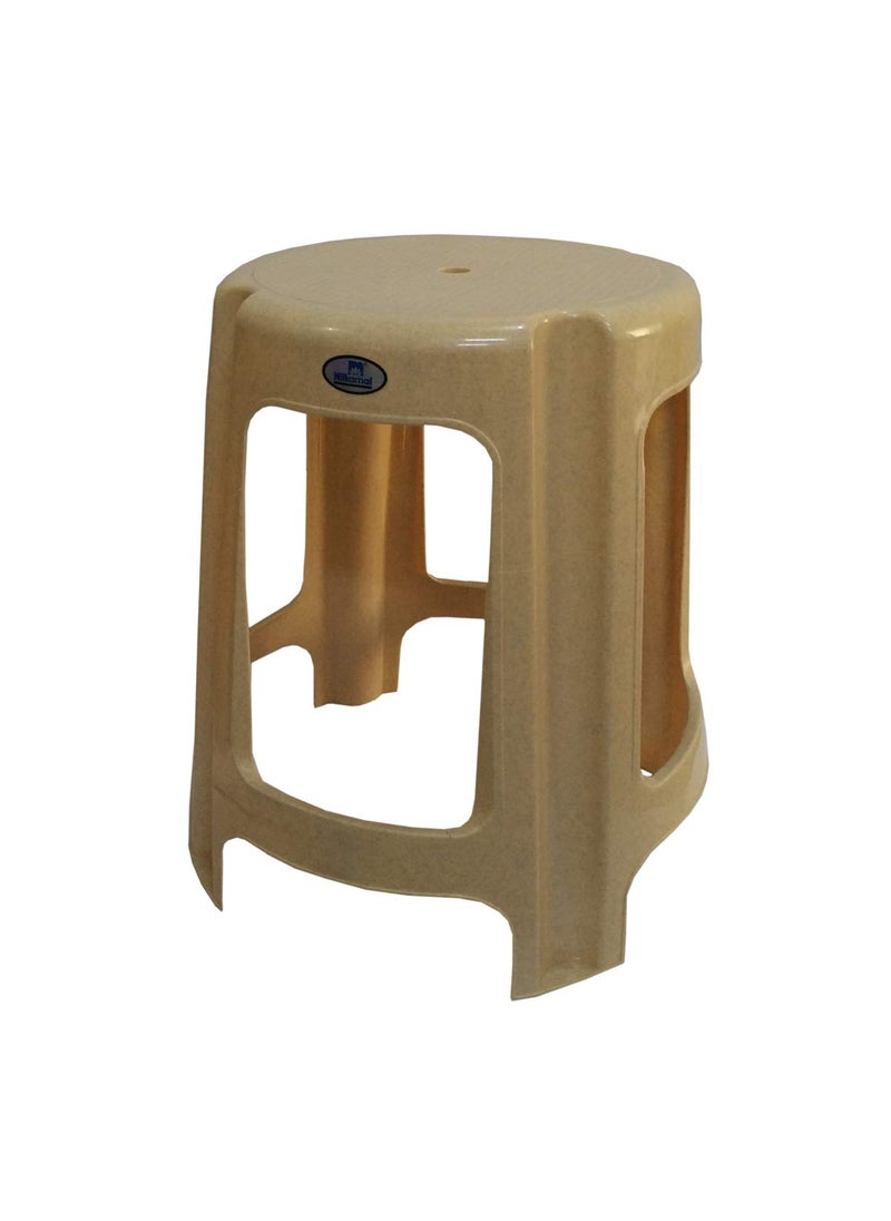 NILKAMAL Nilkamal Plastic Stool, Set of 2 - Smooth Beige  - Image 2