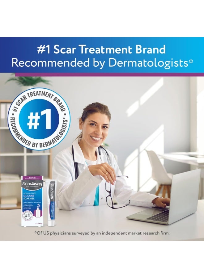 ScarAway Silicone Scar Gel, Helps Improve Size, Color & Texture of Hypertrophic & Keloid Scars from Injury, Burns & Surgery, Water Resistant, 10g (0.35 Oz) - Image 4