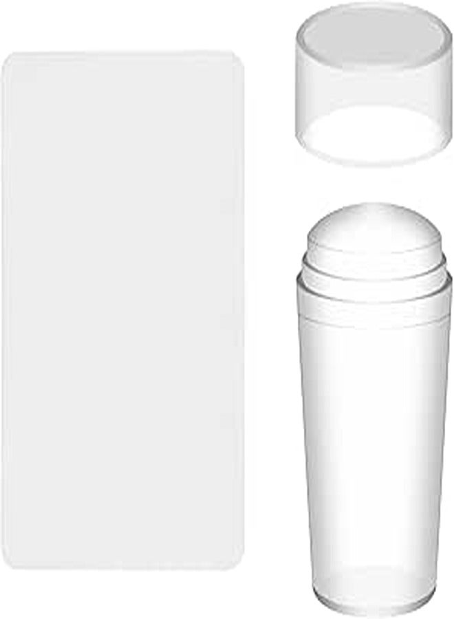 Cozlly Nail Art Jelly Stamper, Silicone Jelly Stamper with Scraper, Gel Nail Stamper, Clear Nail Art Stamper, Nail Stamping Tools, Nail Art Stamping Stamper for Manicure Tools Nail Art Design