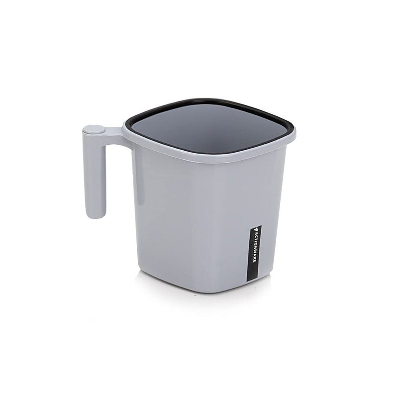 LANKESH ENTERPRISE Strong Plastic Rimmy Bucket Mug Bathroom Set of 2 for Kitchen Bathroom Grey 18 Liter Grey - Image 5