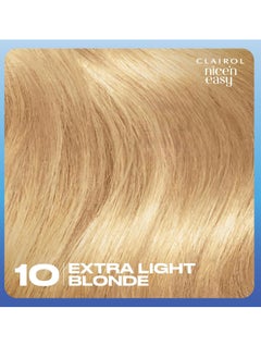 CLAIROL Nicen Easy Creme Natural Looking Oil Infused Permanent Hair Dye 10 Extra Light Blonde  - Image 4
