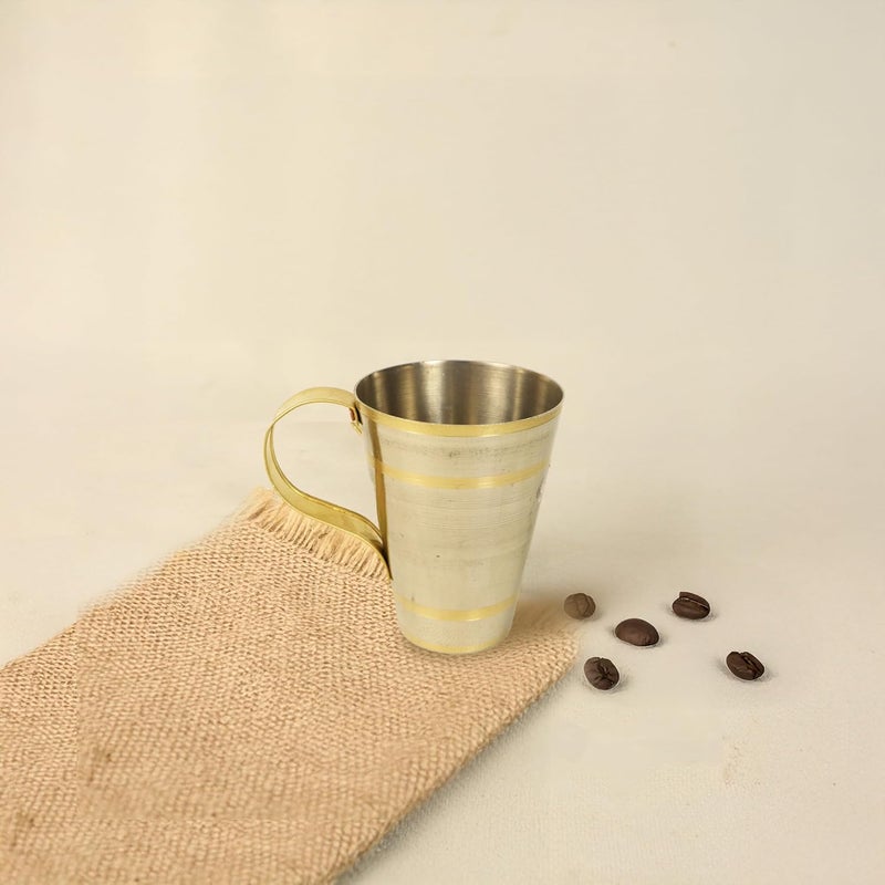 Spillbox Spillbox South Indian Brass Coffee Cup Tea Cup TumblerMadrasi Filter Coffee Tumbler Kumbakonam Coffee Cup Tumbler Tea Tumbler Small  - Image 1
