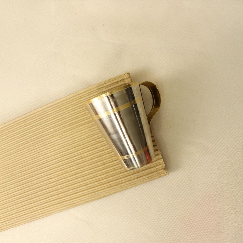 Spillbox Spillbox South Indian Brass Coffee Cup Tea Cup TumblerMadrasi Filter Coffee Tumbler Kumbakonam Coffee Cup Tumbler Tea Tumbler Small  - Image 2