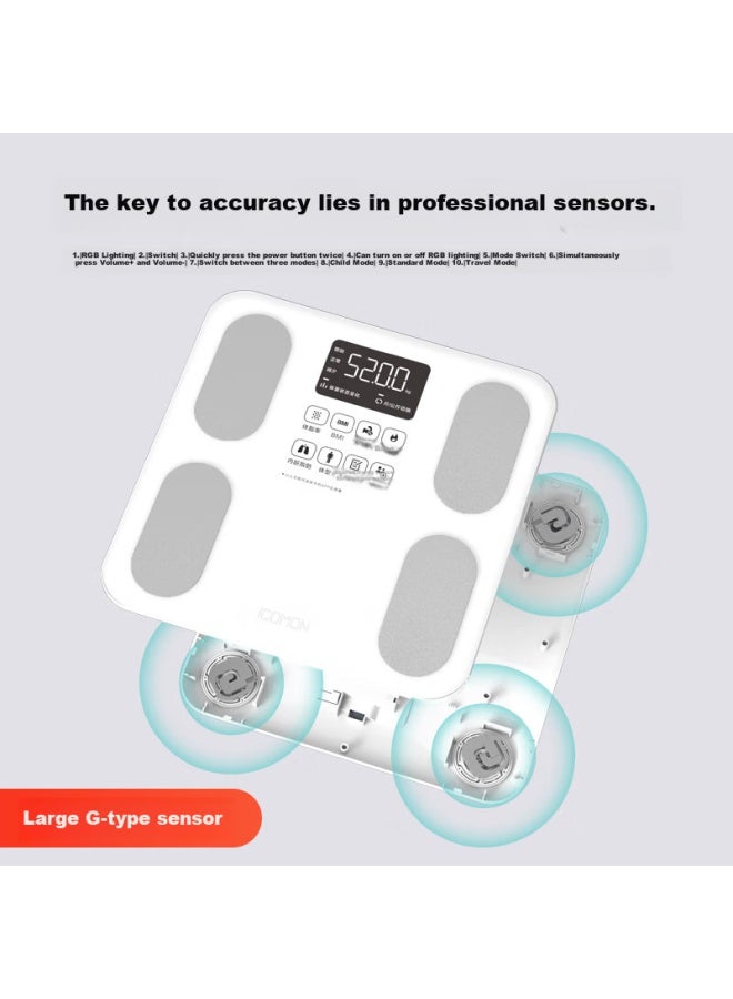 Icomon Wolai Smart Body Fat Scale For Weight Loss, Gym-specific Accurate Weighing Electronic Scale, Home Body Fat Reduction Fitness Health Monitoring Measuring Device - Image 4