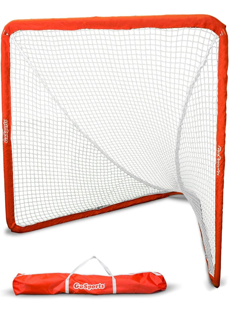 GoSports GoSports Regulation 6 ft x 6 ft Lacrosse Net  Steel Frame or Bow Style Frame  The Only Truly Portable Lacrosse Goal Backyard Setup in Minutes  - Image 1