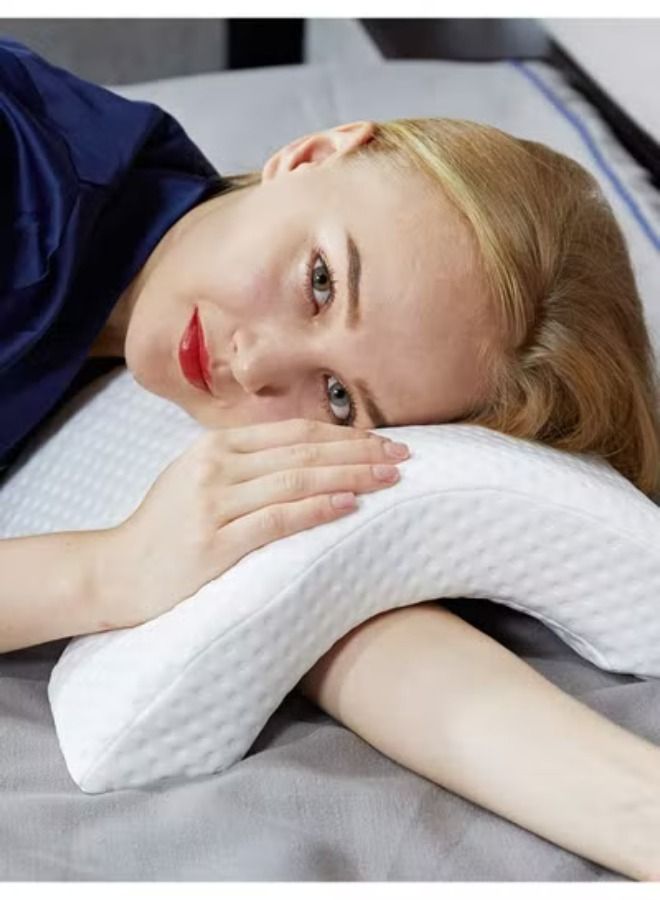 أكاليكس رغوة الذاكرة وسادة مع الذراع حفرة ، مكافحة اليد خدر مكتب قيلولة النوم وسادة متعددة الوظائف الصحة الرقبة وسادة - Image 4