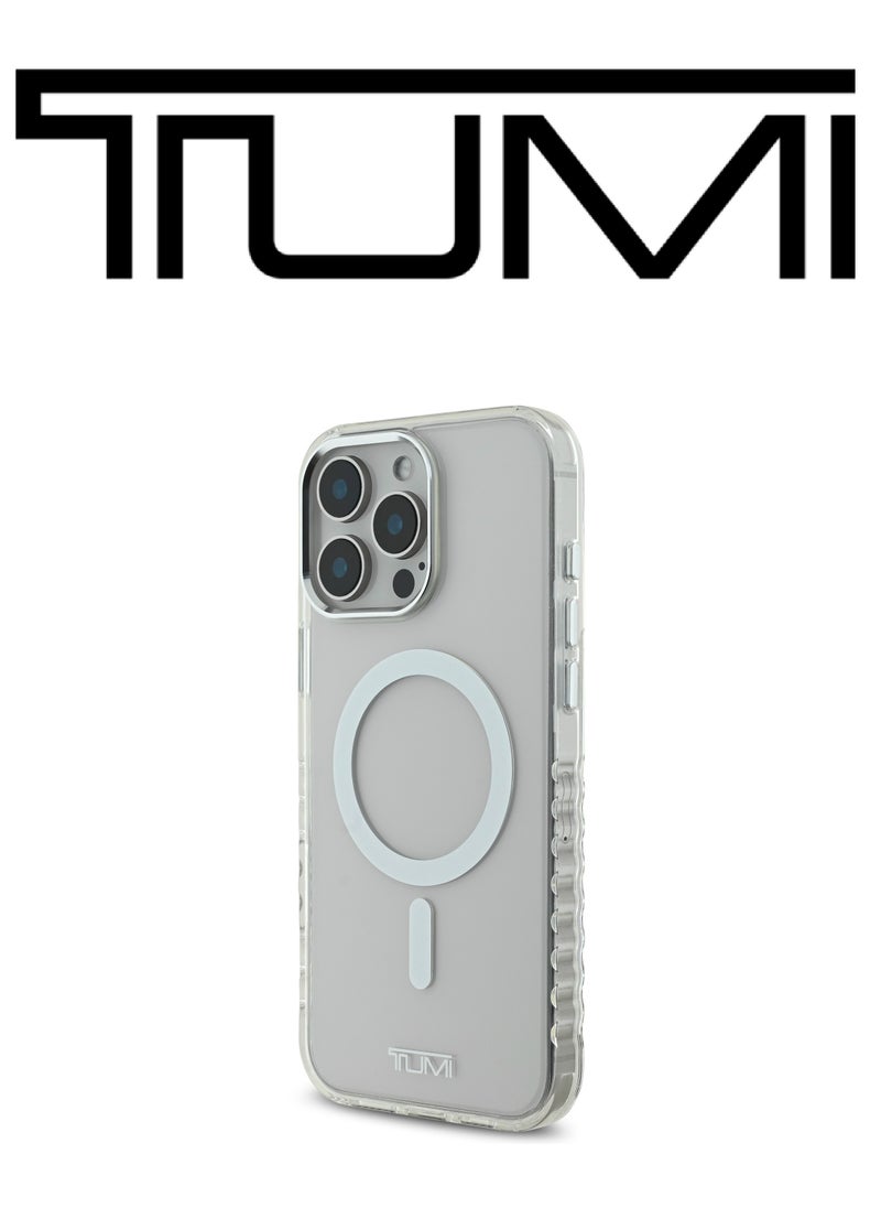 CG MOBILE Back case for iPhone 16 Pro Max, supports wireless charging MagSafe, French design, Clear color, original logo approved by the global brand TUMI. From CG Mobile.  - Image 3