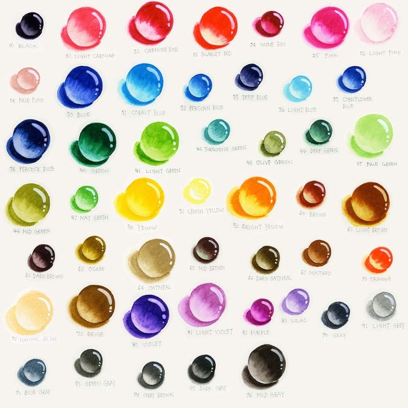Kuretake ZIG CLEAN COLOR Real Brush 48 Colors Set - Professional Quality Watercolor Brush Pens - Image 2