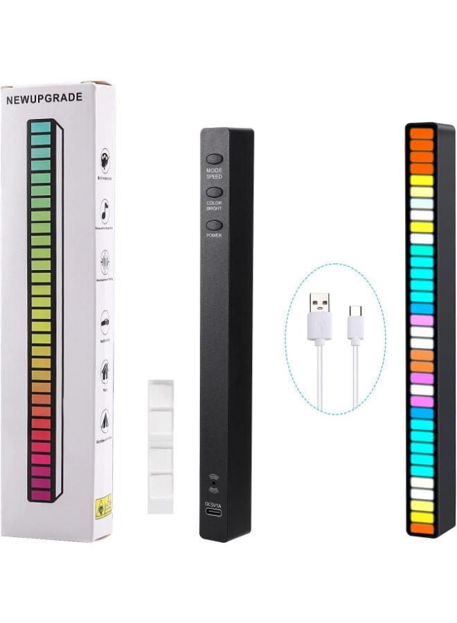 SHOPI Music Level Indicator Aluminum Bar Voice Sound Control Audio Spectrum RGB Light LED Display Rhythm Pulse Colorful Signal  - Image 2