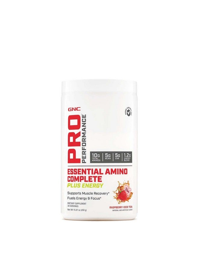 GNC Pro Performance Essential Amino Complete Plus Energy - Raspberry Iced Tea | 5g BCAA, 5g EAA Plus Energy Blend and Electrolyte Complex | 30 Servings - Image 1