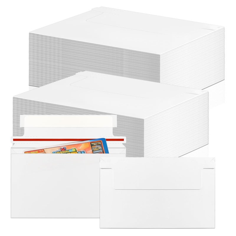 CXIIPOL 110 Pack Trading Card Mailing Envelopes, 7x 4.35 Inch Self-Adhesive Mailer Envelopes Perfect for Semi-Rigid Sleeves, Trading Card Mailing Supplies - Image 1