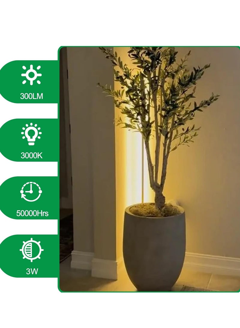 MIXDE 1pcs  Indoor LED Spot Lights, 3W Uplighting with Remote Control Dimmable & Timer, Adjustable 3000K/4000K/6000K Floor Spot Lights for Plants Pictures Artwork, USB Powered - Image 3