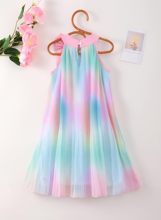 Saeaby Toddler Girl Tulle Dresses 4T 5T Girl Clothes Ruffle Green Prom Dress Ombre Summer Toddler Outfits Birthday Beach Sundress for Girl 4 5 Year Old - Image 4