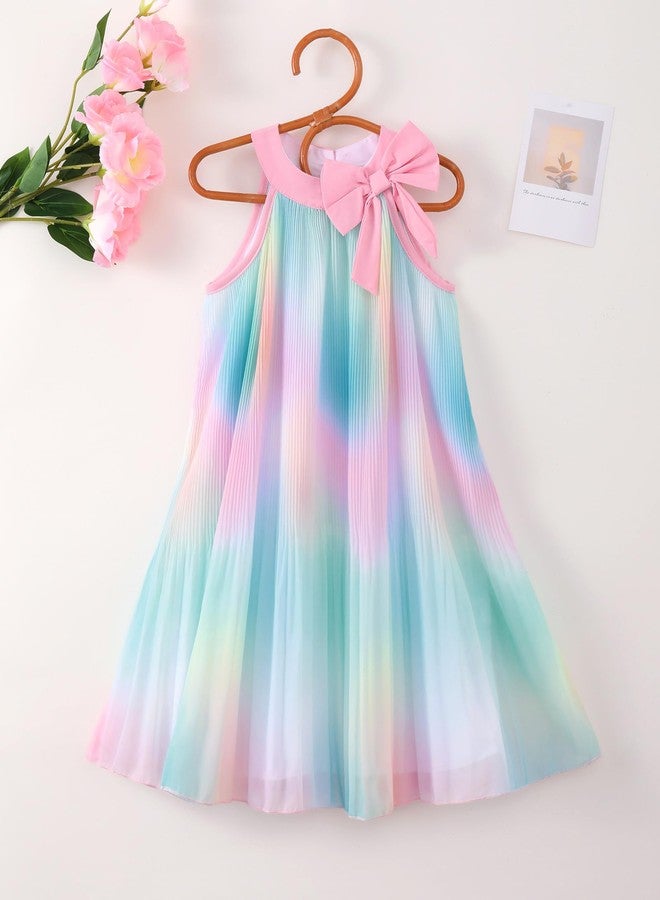 Saeaby Toddler Girl Tulle Dresses 4T 5T Girl Clothes Ruffle Green Prom Dress Ombre Summer Toddler Outfits Birthday Beach Sundress for Girl 4 5 Year Old - Image 3