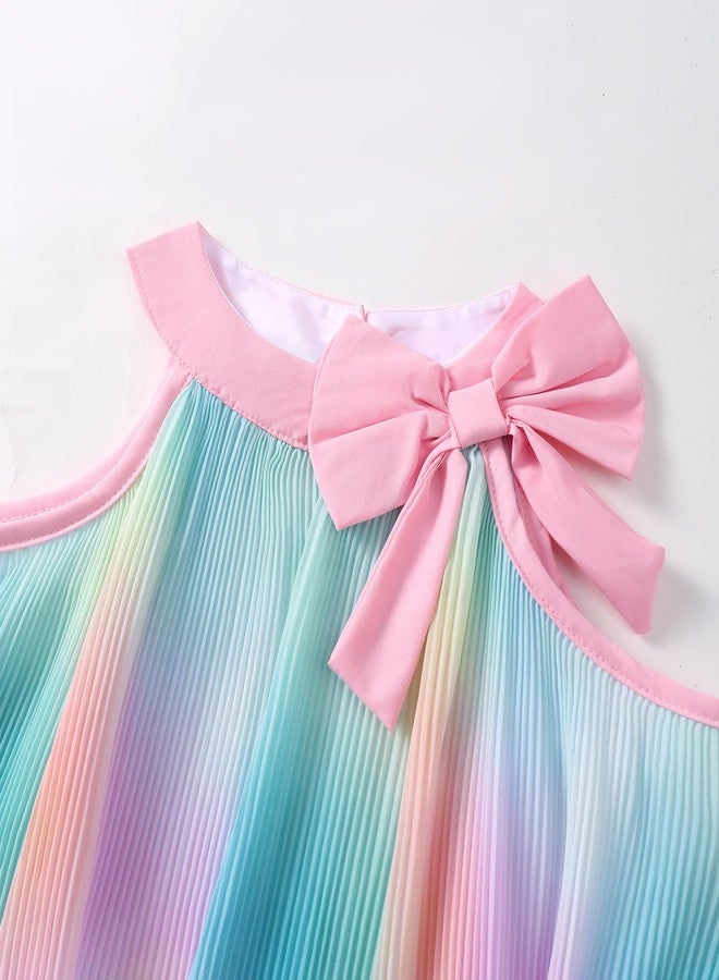 Saeaby Toddler Girl Tulle Dresses 4T 5T Girl Clothes Ruffle Green Prom Dress Ombre Summer Toddler Outfits Birthday Beach Sundress for Girl 4 5 Year Old - Image 5