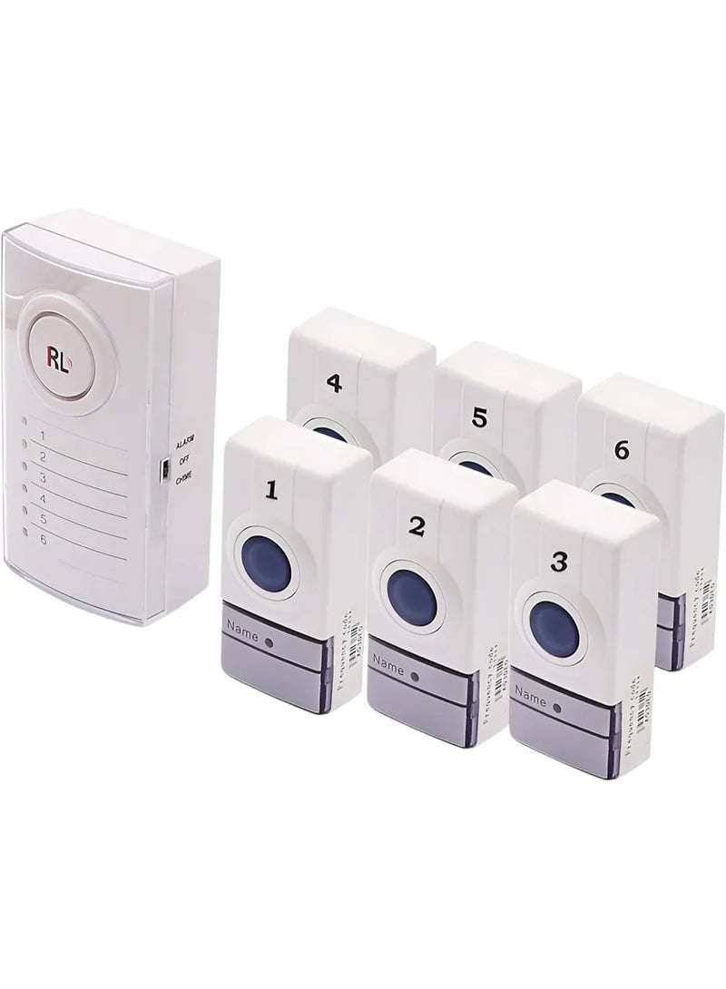 6-in-1 Wireless Doorbell System with Six Zones and Patented Power-Saving Technology