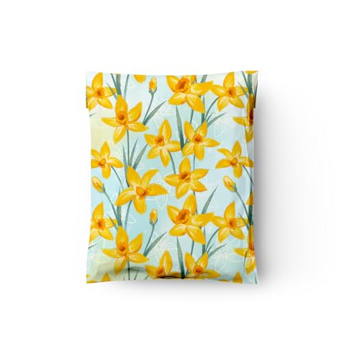 Pro Supply Global 10x13 (100) Daffodil Floral Summer Designer Poly Mailers Waterproof Self Sealing Tear Resistant Polymailers Shipping Envelopes Premium Printed Bags For Small Businesses - Image 5
