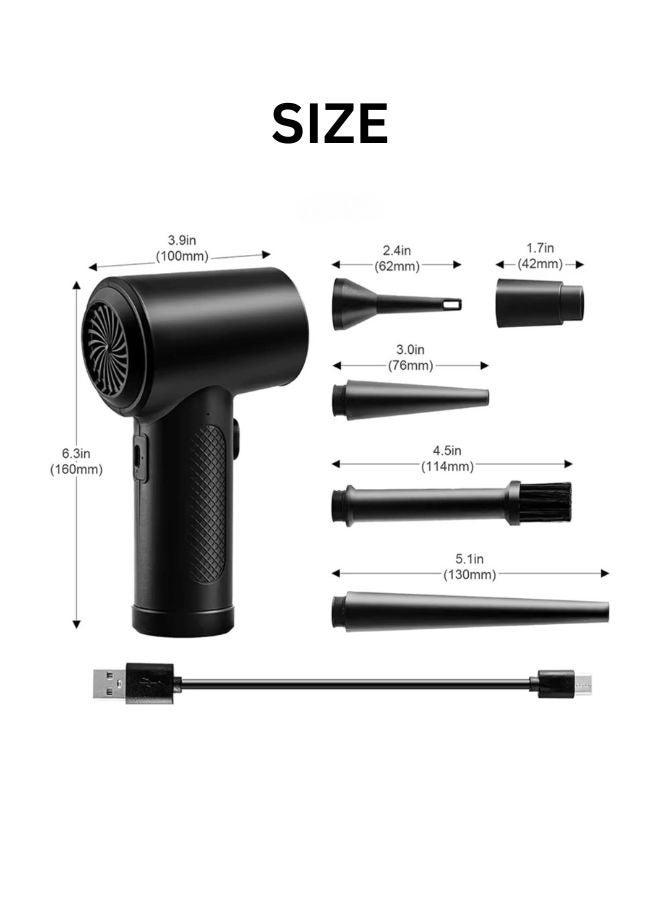 Beauenty Cordless Electric Air Duster, Alternative to Air Can Gas Cleaning for Keyboard Laptop Cleaner Camera Car Home,  Outdoors Cleaning Kit  | 51000 RPM Portable Air Blower, 6000mAh Compressed Air Duster - Image 2