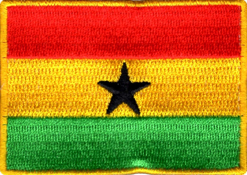 Generic Ghana Flag Applique Embroidered Sweing Patch Suitable for Jackets, Bags, T-Shirts, Jeans, Pants, Outdoor Clothing ; Size: 7cm x 5cm ; Imported from Malaysia (1 Piece).  - Image 1