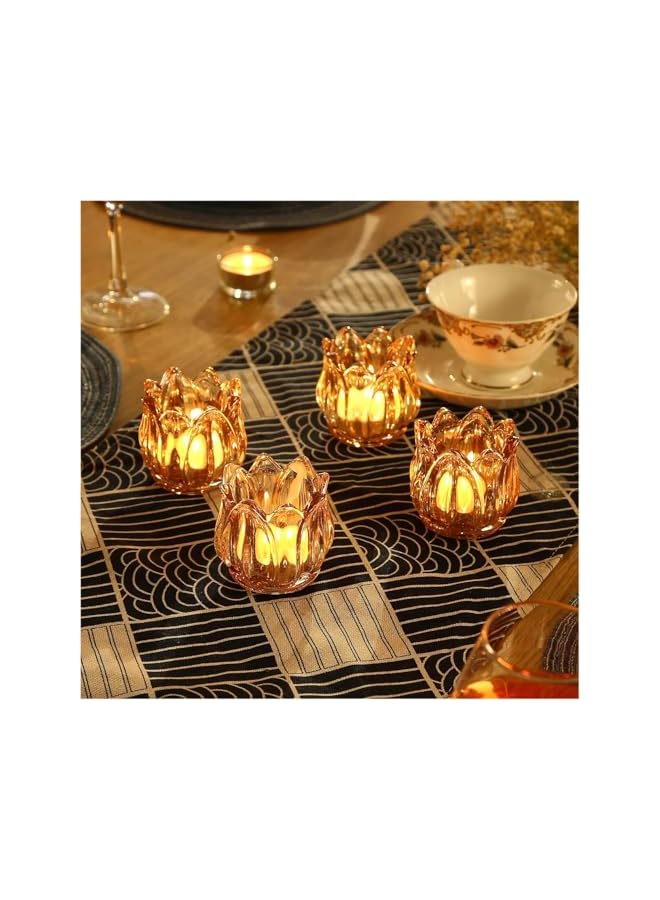 The Bros 12Pcs Votive Candle Holders, Thick Glass Tea Light Candle Holder Bulk, Tealight Candle Jars for Wedding Table Decor, Party Supplies, Bridal Shower Decorations, Centerpieces for Tables - Image 5