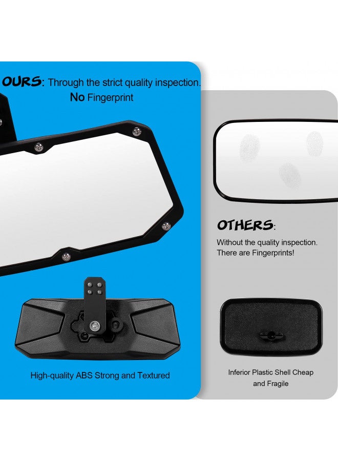 Esploratori UTV Ranger Rear View Mirror And Side Mirrors Set Compatible With 2015-2024 Polaris Ranger 500 570 900 1000 XP Crew Accessories w/Pro-Fit Profiled Tube UTV Center Mirror Accessories  - Image 4