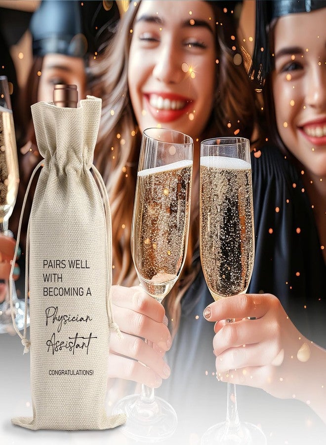 BARREEMO Physician Assistant Gifts Wine Bag for Women Men Graduation Gifts for Medical Assistant PA Students Pairs Well with Becoming A Physician Assistant Wine Bottle Bag for PA School Graduation Party Decor - Image 4